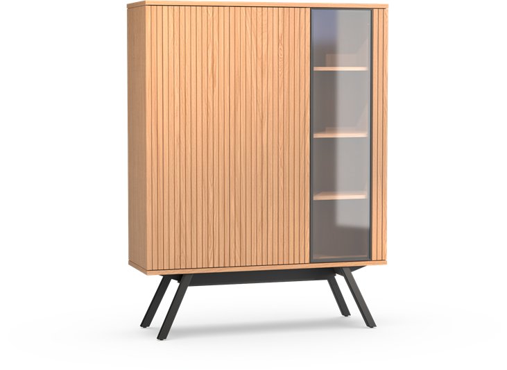 Napoli 3 Door Display Cabinet with Metal Base by MTE Theuns Napoli 3 Door Display Cabinet with Metal Base by MTE Theuns