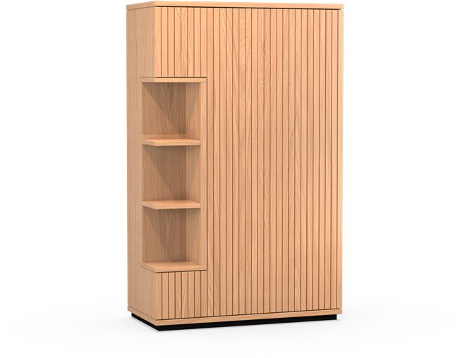 Napoli 2 Door Storage Cupboard with Open Shelves with Plinth by MTE Theuns Napoli 2 Door Storage Cupboard with Open Shelves with Plinth by MTE Theuns