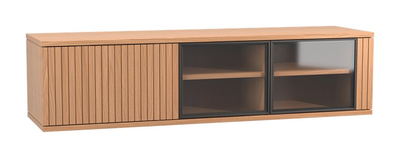 Napoli 162cm 3 Door TV Unit with Glass Doors Wall Mounted by MTE Theuns Napoli 162cm 3 Door TV Unit with Glass Doors Wall Mounted by MTE Theuns