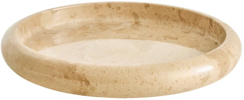 Zoro Cream Marble Round Tray Zoro Cream Marble Round Tray