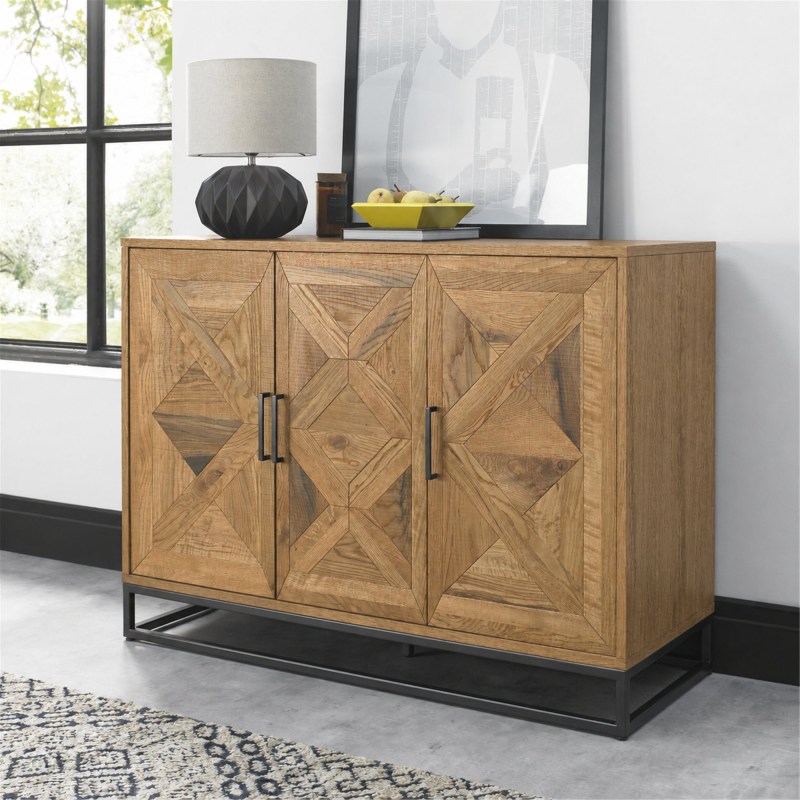 Indus Rustic Oak Narrow Sideboard by Bentley Designs Indus Rustic Oak Narrow Sideboard by Bentley Designs