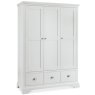 Hampstead White Triple Wardrobe by Bentley Designs