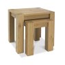 Turin Light Oak Nest of Lamp Tables by Bentley Designs