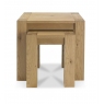 Turin Light Oak Nest of Lamp Tables by Bentley Designs
