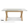 Turin Light Oak Glass Top Dining Table