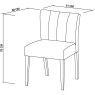 Turin Dark Oak Low Back Upholstered Gun Metal Velvet Chairs