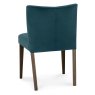 Turin Dark Oak Low Back Upholstered Sea Green Velvet Chairs