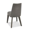 Cadell Aged Oak Upholstered Dining Chair (Slate Blue Fabric)