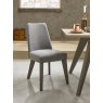 Cadell Aged Oak Upholstered Dining Chair (Slate Blue Fabric)