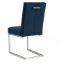 Tivoli Upholstered Cantilever Chair - Dark Blue Velvet