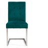 Tivoli Upholstered Cantilever Chair - Sea Green Velvet