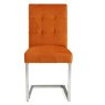Tivoli Upholstered Cantilever Chair - Harvest Pumpkin Velvet