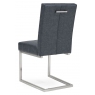 Tivoli Upholstered Cantilever Chair - Mottled Black Faux Leather