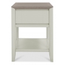 Bergen Grey Washed Oak & Soft Grey Lamp Table with Drawer