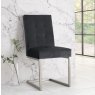 Tivoli Upholstered Cantilever Chair - Gun Metal Velvet