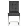 Tivoli Upholstered Cantilever Chair - Gun Metal Velvet