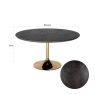 Blackbone 140cm Round Dining Table (Gold Collection) by Richmond Interiors