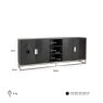 Blackbone 225cm Sideboard (Silver Collection) by Richmond Interiors