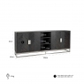 Blackbone 225cm Sideboard (Silver Collection) by Richmond Interiors