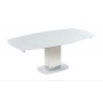 Olivia Swivel Extending 130-190cm Dining Table (Super White)