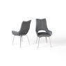 Spinello Grey Faux Leather Dining Chairs (Set of 2)