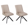 Pair of Chloe Dining Chairs (Taupe PU) by Baker