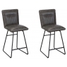 Pair of Cooper Bar Stools (Grey) by Baker