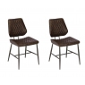 Pair of Dalton Dining Chairs (Dark Brown)