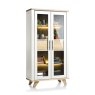 Jardin Glass Cabinet with LED (White) by Habufa