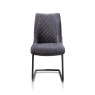 Armin Fabric Dining Chair (Anthracite) by Habufa