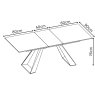 Dante Gloss Top Ceramic Grey 160-200cm Extending Dining Table Dante Gloss Top Ceramic Grey 160-200cm Extending Dining Table