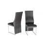 Remo Black Faux Leather Dining Chairs (Set of 2)