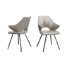 Zola Taupe Faux Leather Dining Chairs (Set of 2)