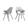 Zola White Faux Leather Dining Chairs (Set of 2)