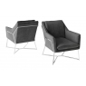 Lara Dark Grey Velvet Lounge Chair