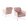 Lara Pink Velvet Lounge Chair