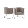 Martina Mink Velvet Lounge Chair by Torelli
