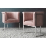 Martina Mink Velvet Lounge Chair by Torelli