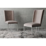 Ivana Silver Grey Velvet Dining Chairs (Set of 2)