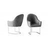 Viola Dark Grey Velvet Dining Chairs (Set of 2)