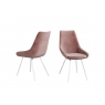 Lanna Pink Velvet Dining Chairs (Set of 2)