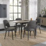 Vintage Peppercorn Upholstered Dining Chair (Set of 2) - Dark Grey Fabric