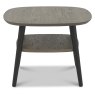 Vintage Weathered Oak Lamp Table with Shelf