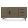 Vintage Weathered Oak Wide Sideboard