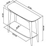 Vintage Weathered Oak Console Table with Shelf