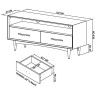 Vintage Weathered Oak Entertainment Unit