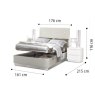 Onda White Kingsize Lift-Storage Ottoman Bedframe