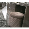 Platinum Quilted Pouffe Stool by Camel Group