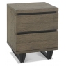 Tivoli Weathered Oak 2 Drawer Bedside Chest by Bentley Designs