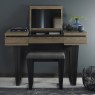 Tivoli Weathered Oak Stool (Dark Grey Fabric)